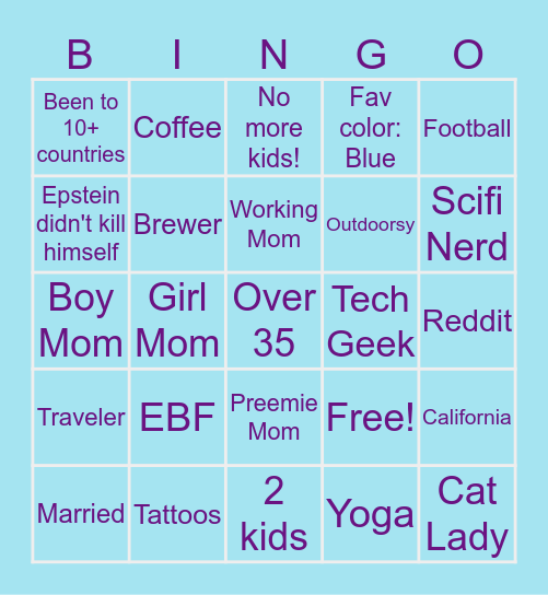 Janice's Bingo Card