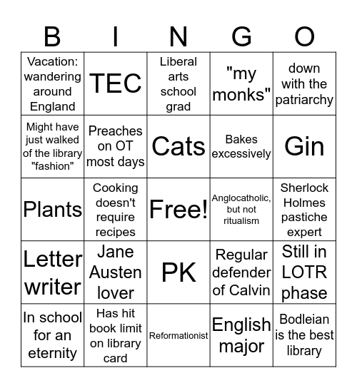 Amanda Bingo Card