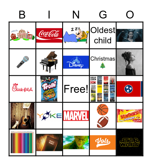Things We have in Common Bingo Card