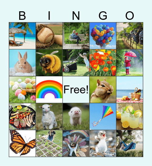 Spring Time BINGO Card