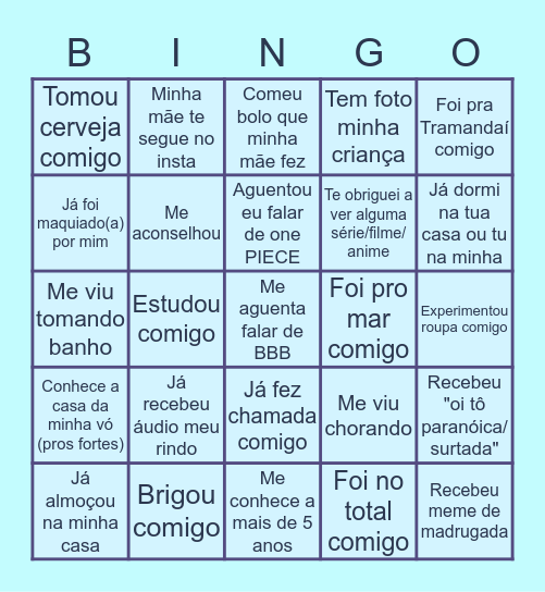 Bingo da Lulu Bingo Card