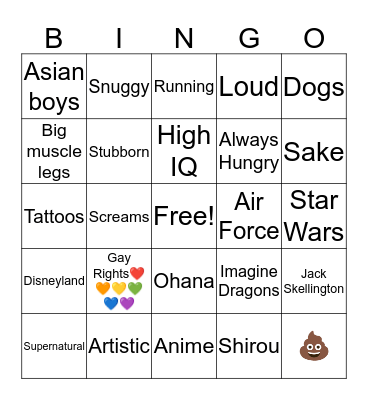 Naynay Bingo Card