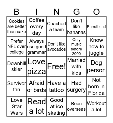 Bingo Card