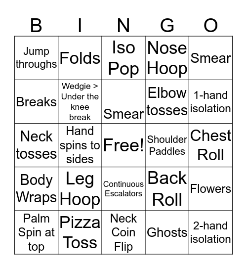 Kinetic Spinners Hooplah Bingo Card