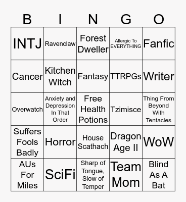 Nagaina Bingo Card