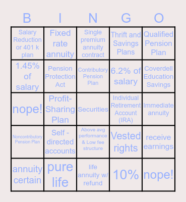 WMA_Ch 14 Class Discussion Bingo Card