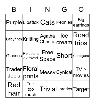 How Similar Are You to Beck? Bingo Card