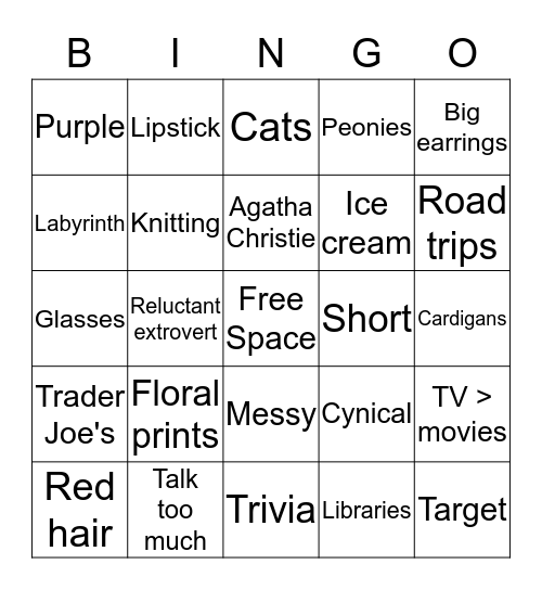 How Similar Are You to Beck? Bingo Card