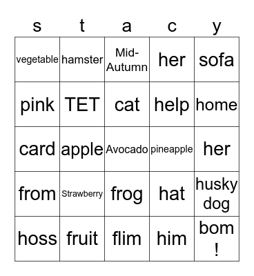 luky bingo Card