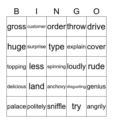 Lesson.19 Bingo Card