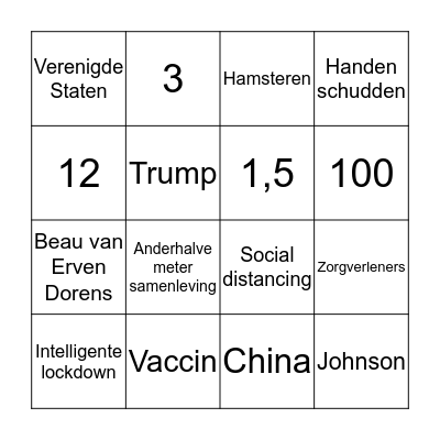 🤔🧻🛒✈ Corona Bingo 🥼😒😷🚑 Bingo Card