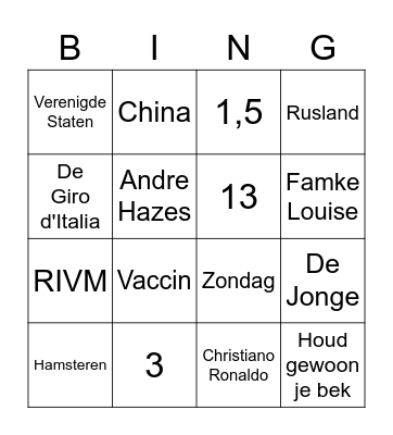 🤔🧻🛒 Corona Bingo 🥼😷🚑 Bingo Card