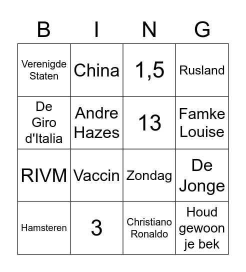 🤔🧻🛒 Corona Bingo 🥼😷🚑 Bingo Card