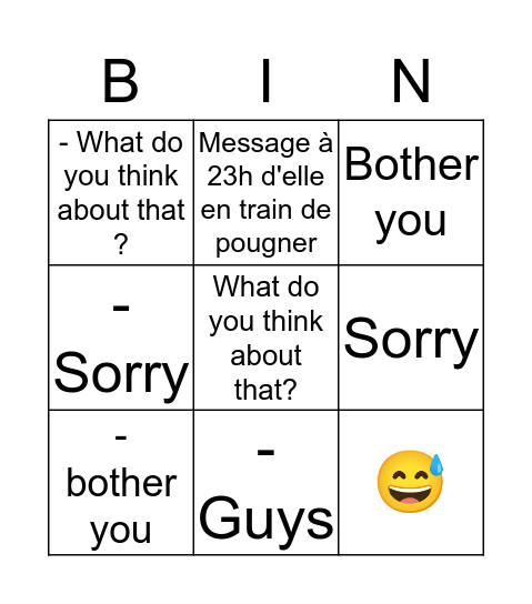 Ale ss ia Bingo Card