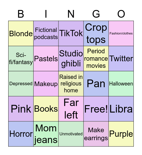 Grace Bingo Card