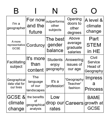 30  Bingo Card