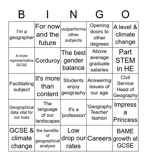 30  Bingo Card