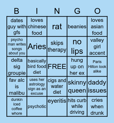 Maddie Bingo Card