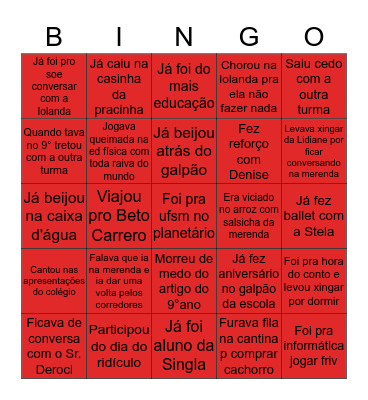 Bingo Polivalente Bingo Card