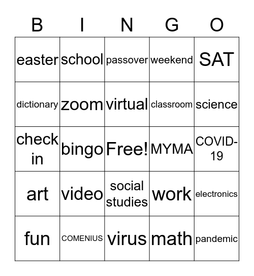 ADVISORY BINGO Card