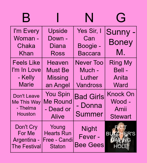 DISCO DISCO BINGO BINGO Card