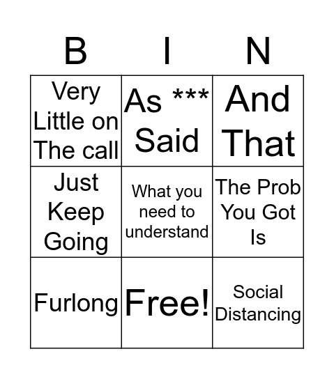 BC Bingo Card