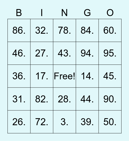 Happy Hour Bingo! Bingo Card