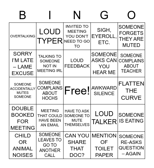 COVID Bingo! Bingo Card