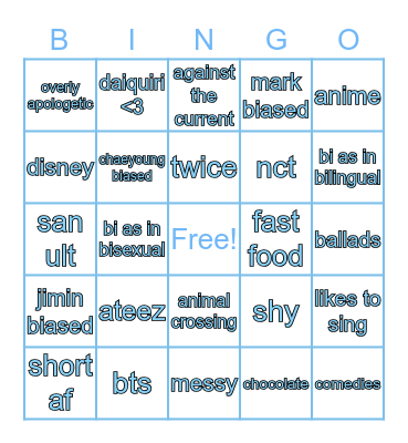 ida's culture Bingo Card