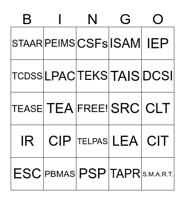 A Bingo Card