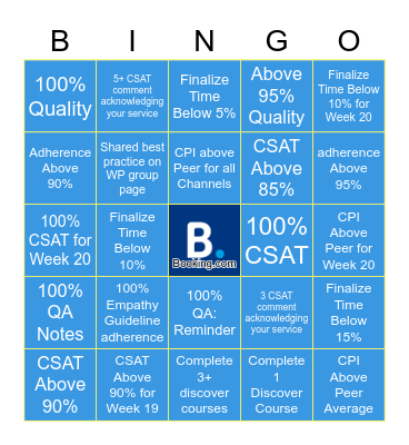 Team Junction Bingo Card