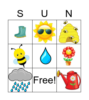 Spring Time Bingo Card