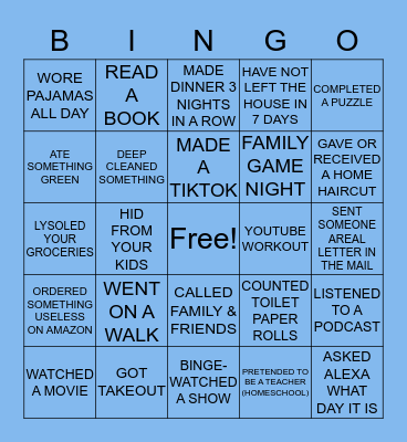 COVID-19 BINGO Card