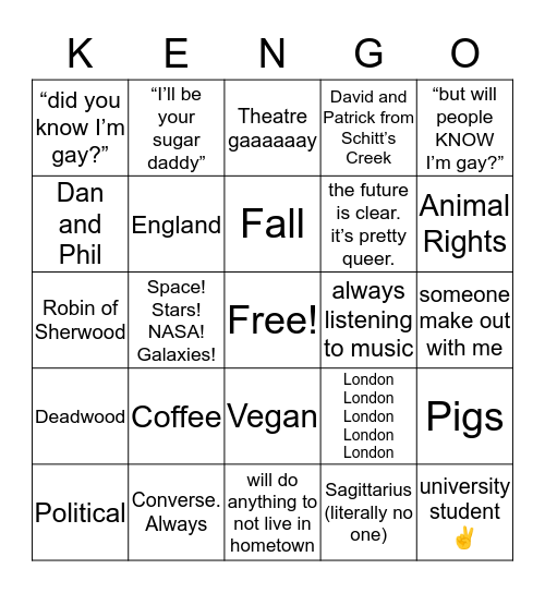 How Similar Are You To Bingo Card