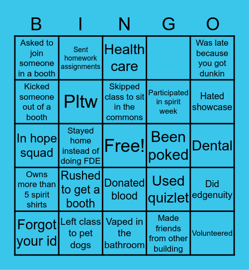 Bioscience Center Bingo Card