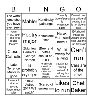How Similar Are You to Carrie? Bingo Card