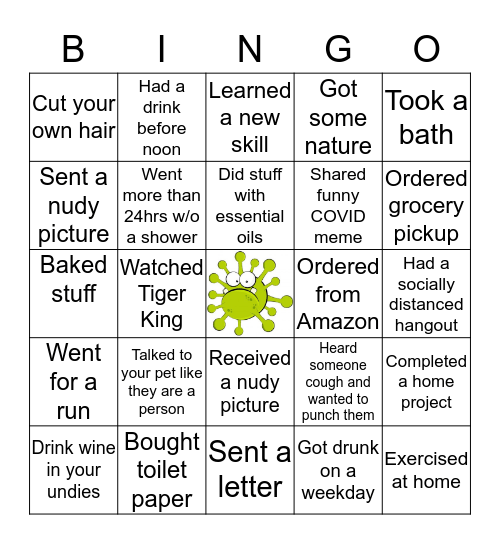 Quarantine BINGO! Bingo Card