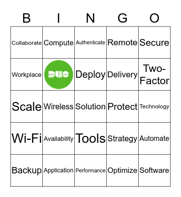 Netsync Webinar Bingo Card