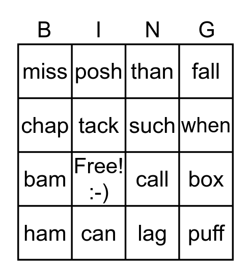 Wilson 1.5 Bingo Card