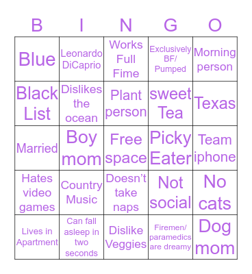 How Similar Are You to Sarina? Bingo Card