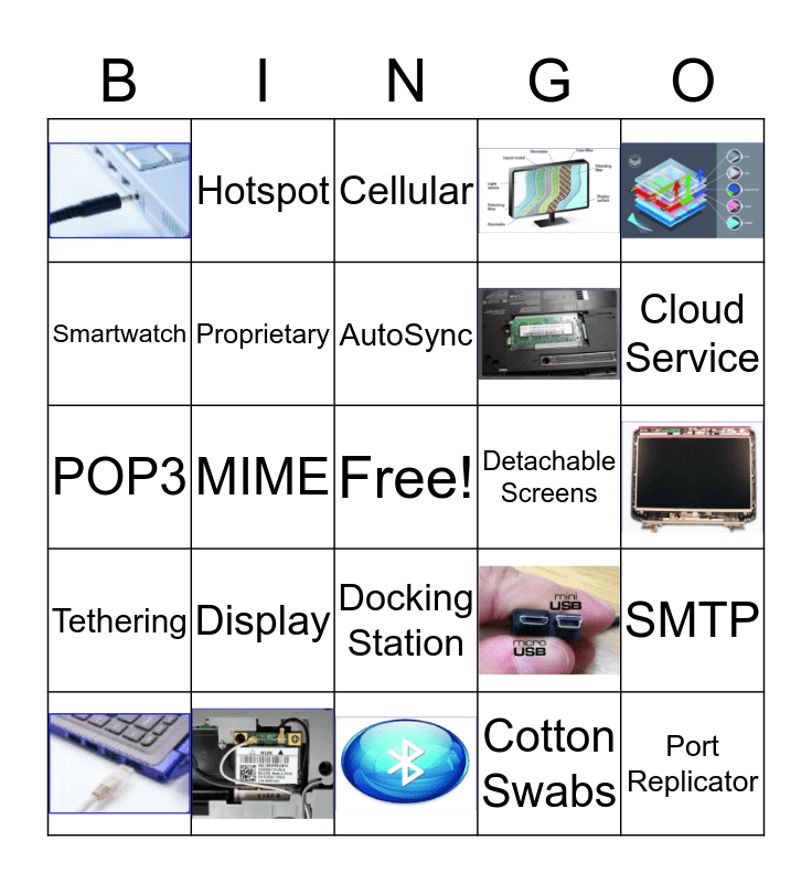 Laptops and other Mobile Devices Bingo Card