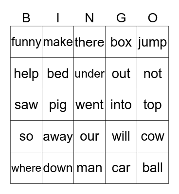 Word Bingo- 4th 9 weeks words Bingo Card