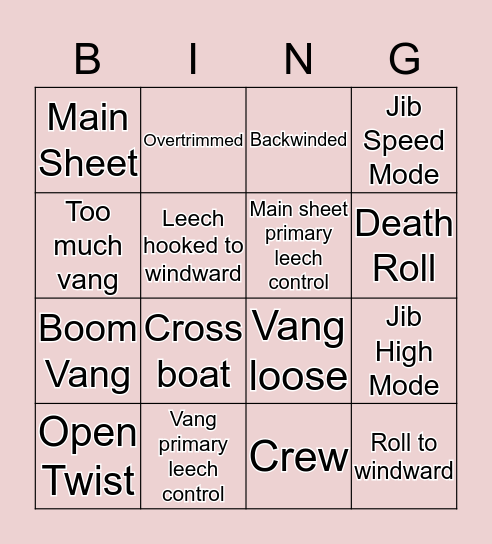 Vang Bingo Card