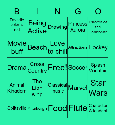 Laken Bingo Card