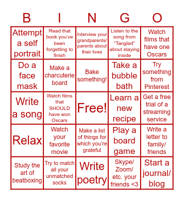 Phi Rho Bingo Card