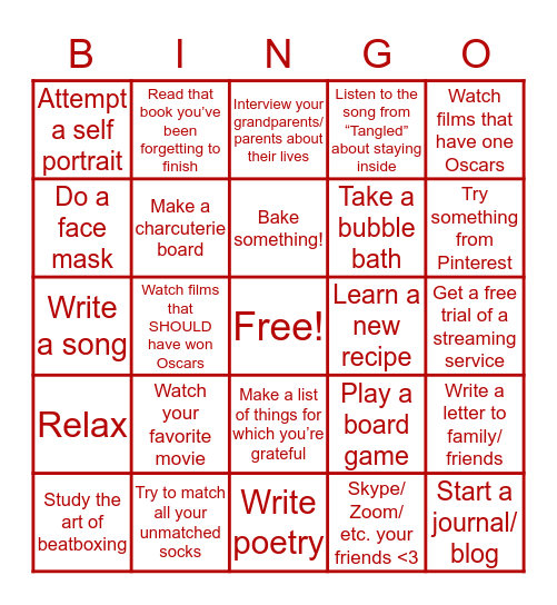 Phi Rho Bingo Card