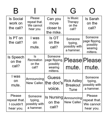ABI Rounds Bingo Card