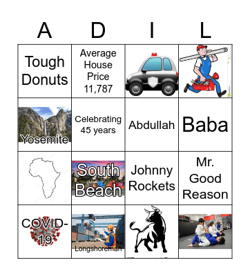 Quarantine Birthday/Graduation Bingo Card