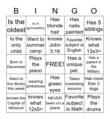 K O I N O N I A  Bingo Card