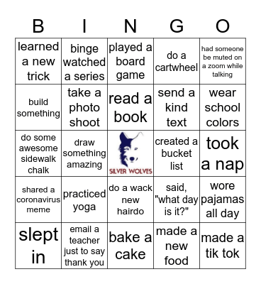 LJH BINGO Card